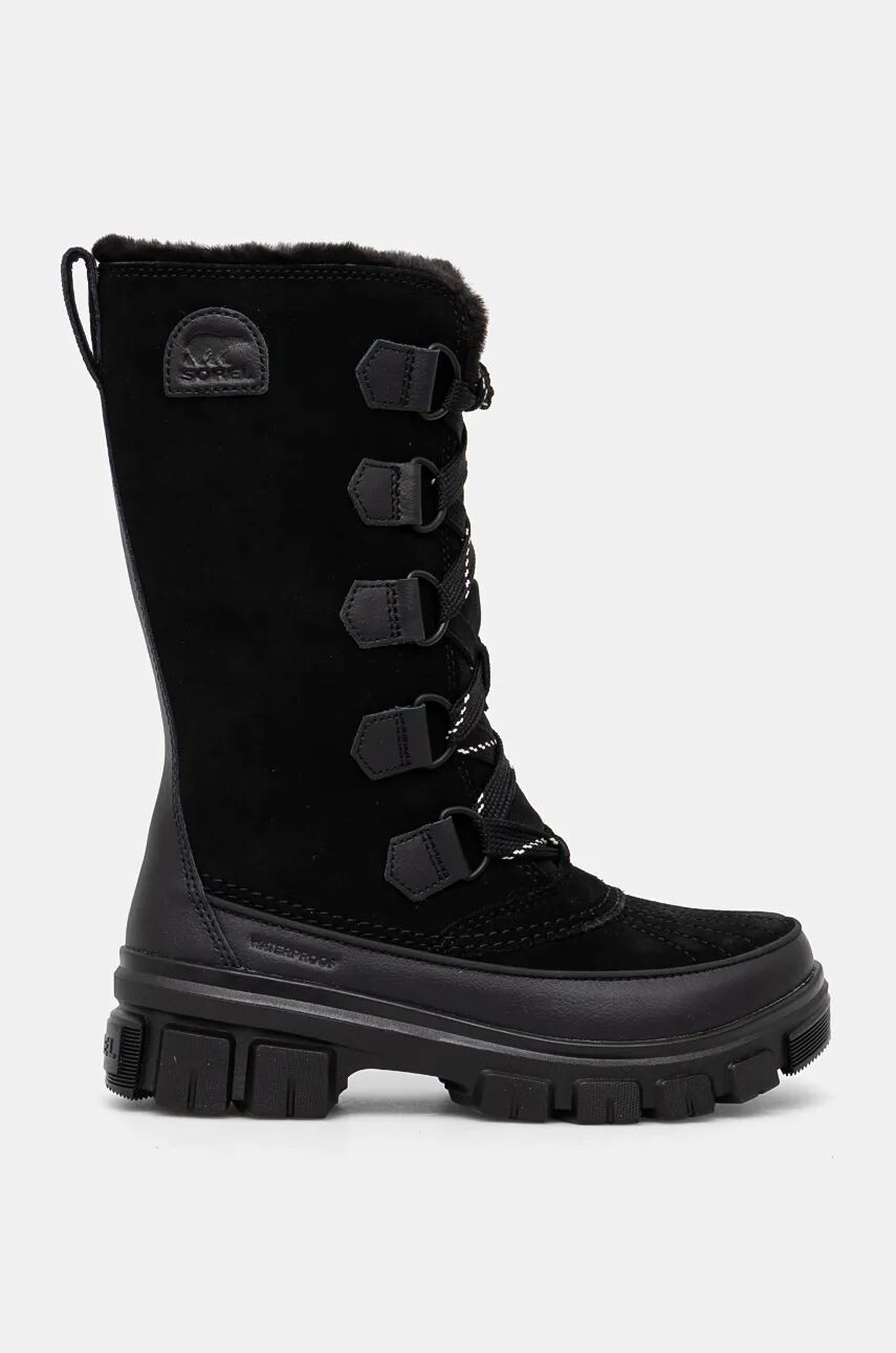 Зимние ботинки Sorel из замши и кожи, черный