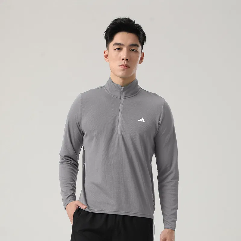 Футболка с длинным рукавом мужская Gray Adidas — фото 3
