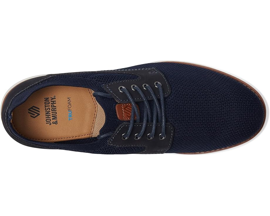 Детские оксфорды Johnston & Murphy Upton Knit Plain Toe (Little Kid/Big Kid) Johnston & Murphy Kids, Navy Knit — фото 2
