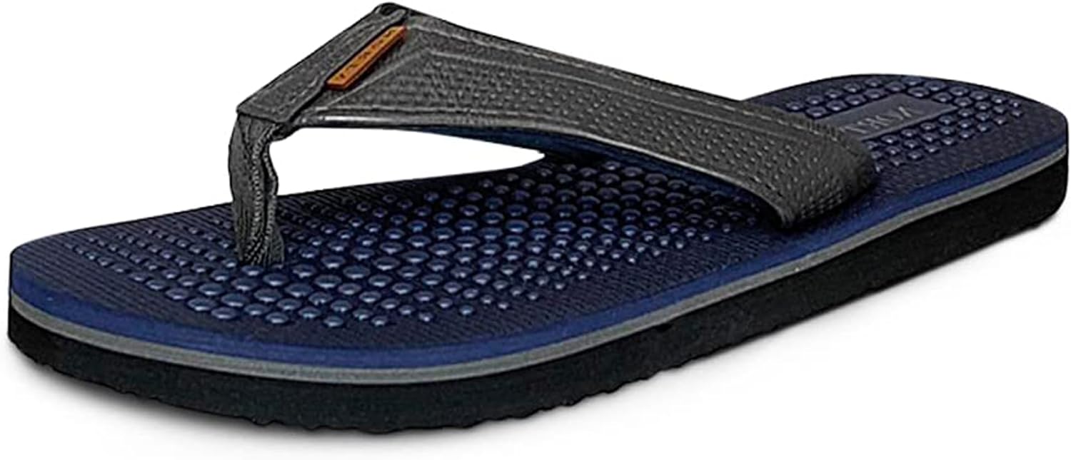 

Мужские шлепанцы NORTY Thong - Обувь для лета - Удобные сандалии - Мужские шлепанцы - Размер немного меньше обычного, синий/серый/темно-синий