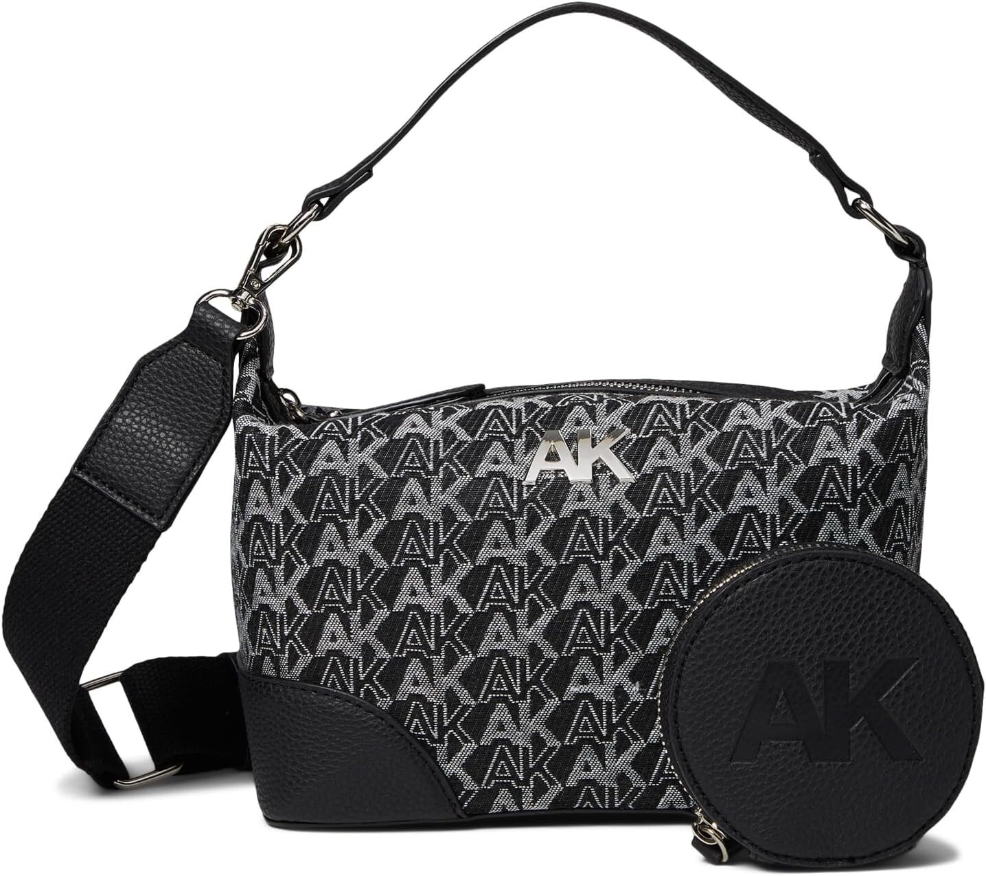 

Сумка Anne Klein AK Logo Shoulder Bag with Hangoff, цвет Black/AK Denim