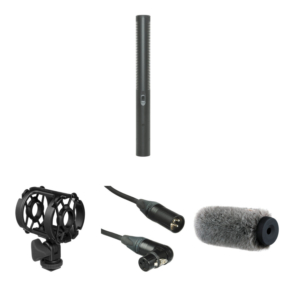 

Микрофон-пушка Azden SGM-250P с креплением Shockmount, ветрозащитой и комплектом кабелей XLR (только Phantom)