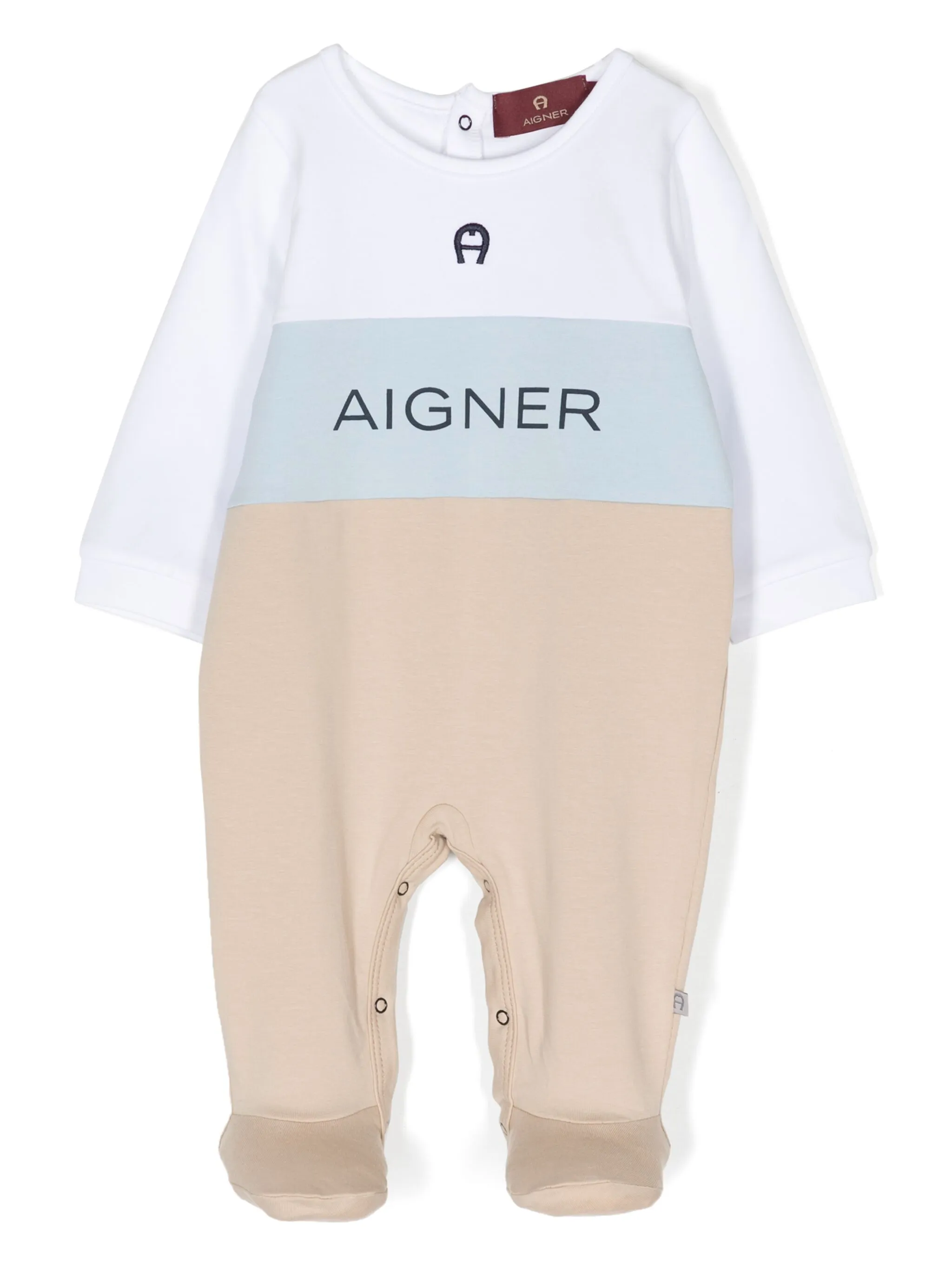 

Ромпер в стиле колор-блок с логотипом Aigner Kids, мультиколор