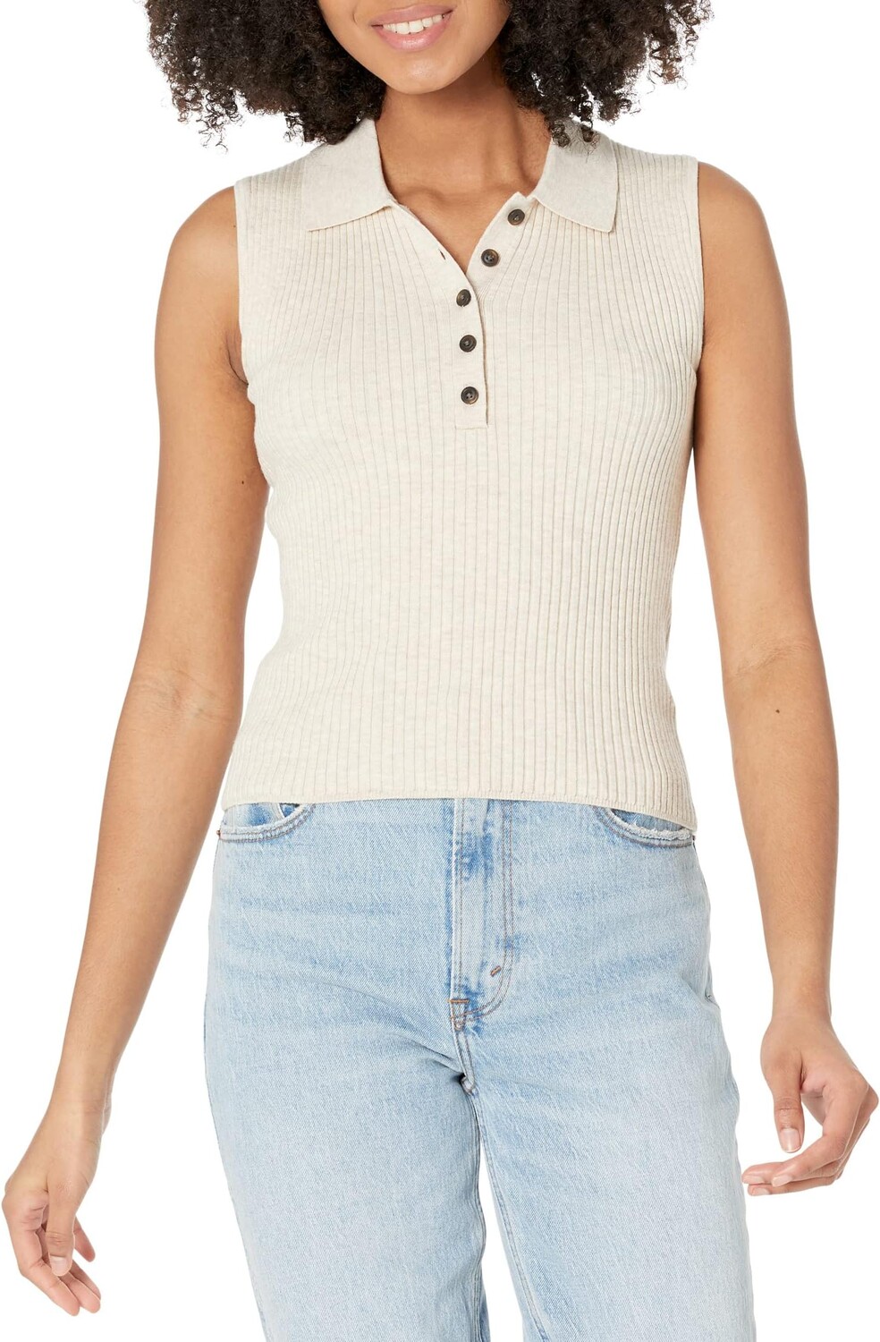 

Рубашка-поло Chris Polo Tank Madewell, цвет Heather Sand