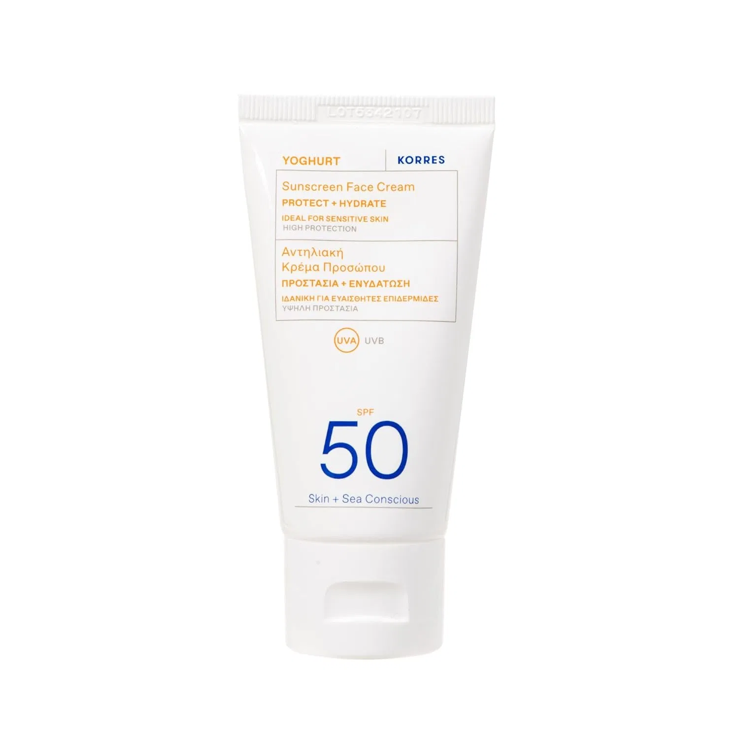 Солнцезащитный крем для лица «YOGHURT Sun Cream SPF50» от KORRES Korres