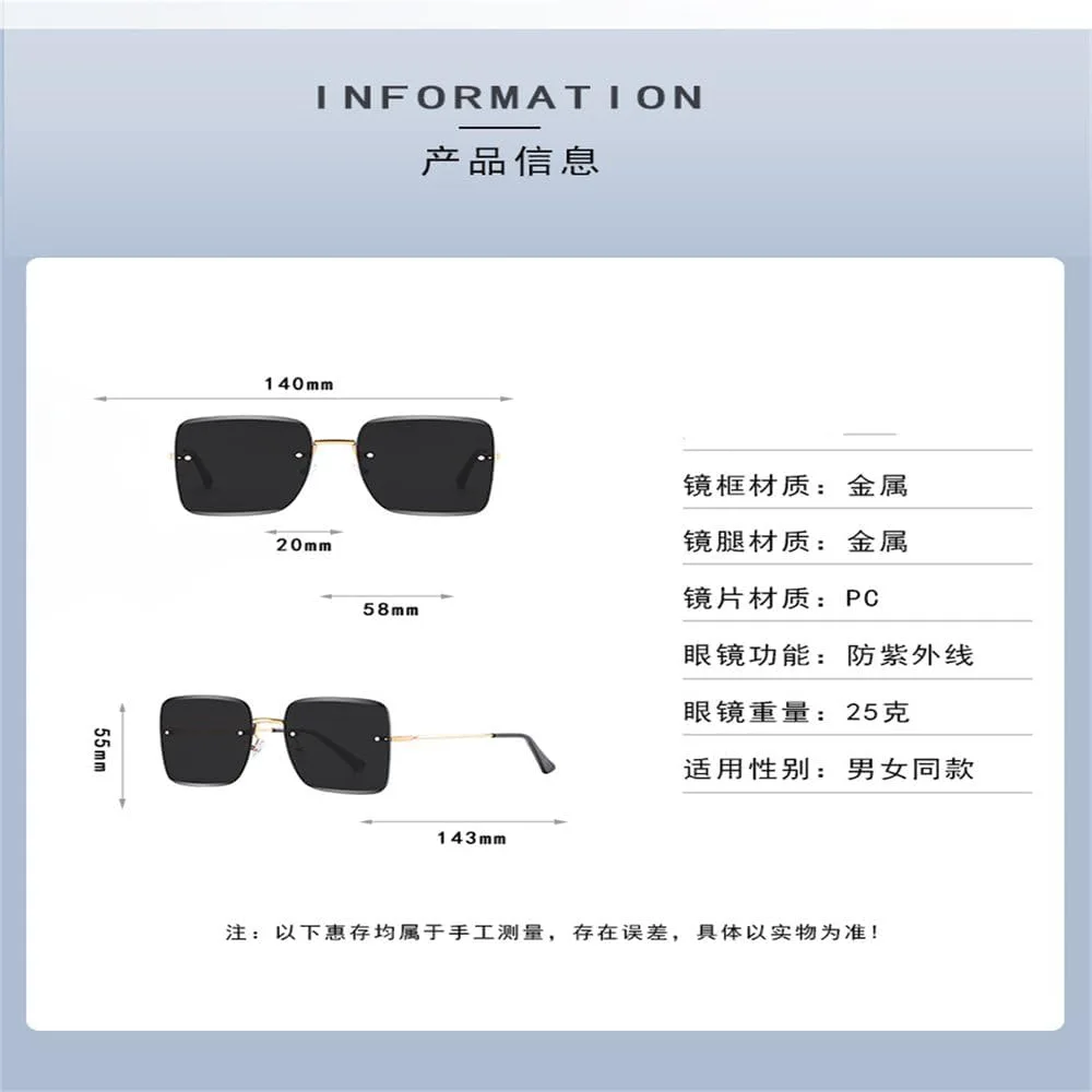 

Винтажные солнцезащитные очки без оправы для женщин, модные, большие, классические, с градиентным переходом цвета, защита от ультрафиолета UV400 KTUCN, 4