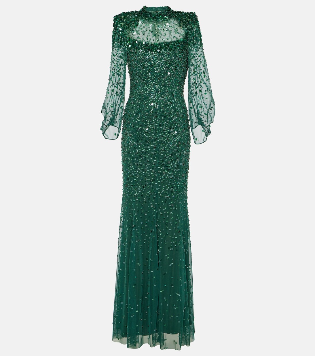 

Украшенное платье из тюля Jenny Packham, зеленый