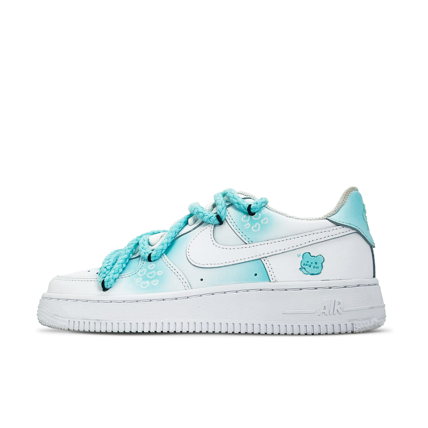 

Кроссовки Nike Air Force 1 Skateboarding Shoes Women's Low-top White/Turquoise, голубой, Синий, Кроссовки Nike Air Force 1 Skateboarding Shoes Women's Low-top White/Turquoise, голубой