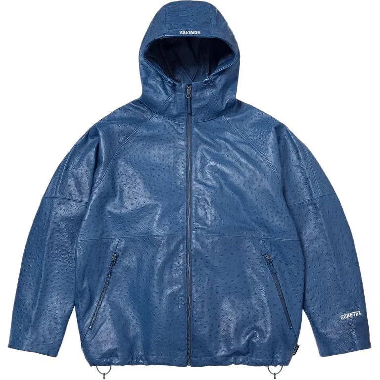 Куртка из кожи с тиснением под страуса GORE TEX, унисекс, SS26 WEEK6 Supreme, Black — фото 3