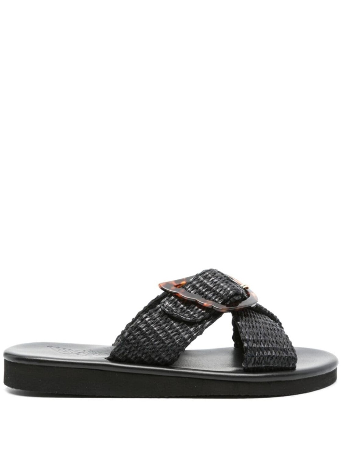 Ancient Greek Sandals соломенные шлепанцы Thais, черный
