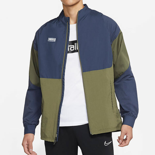 Куртка Nike Fc Awf Soccer/Football Training Athleisure Casual Sports Woven Windproof Jacket Olive Green, зеленый — фото 3