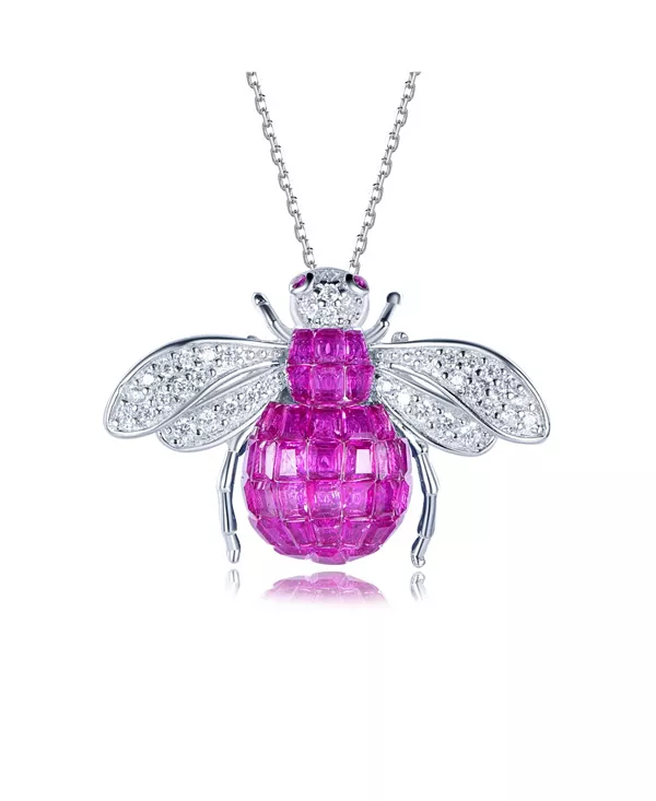 

Подвеска Suzy Levian в виде шмеля из стерлингового серебра с невидимым набором кубических цирконий Suzy Levian New York, pink
