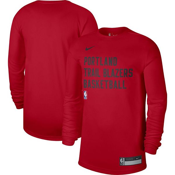 

Футболка с длинным рукавом Unisex red portland trail blazers 2023/24 legend on-court practice Nike