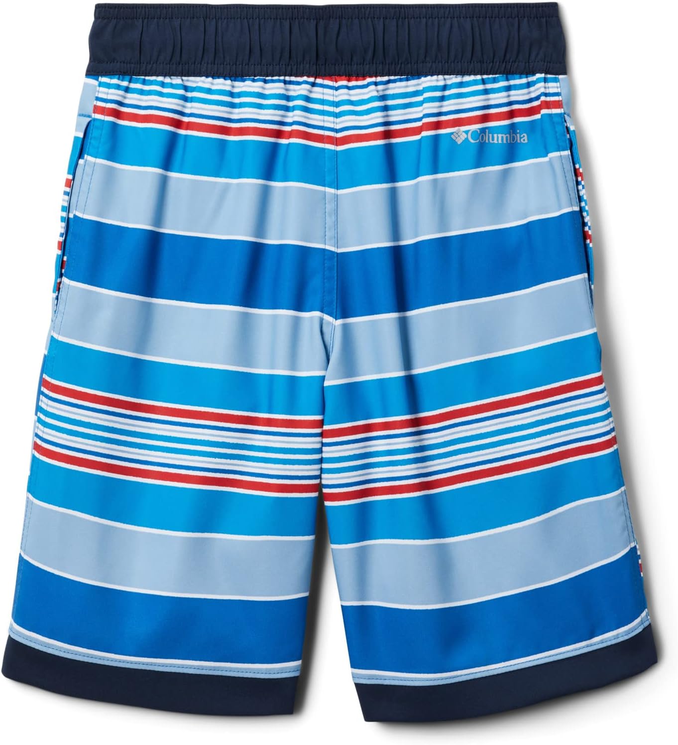 Шорты Columbia Boys Sandy Shores для серфинга, влагоотводящие, с защитой от ультрафиолета, Bright Indigo Danby Stripe/Collegiate Navy — фото 2