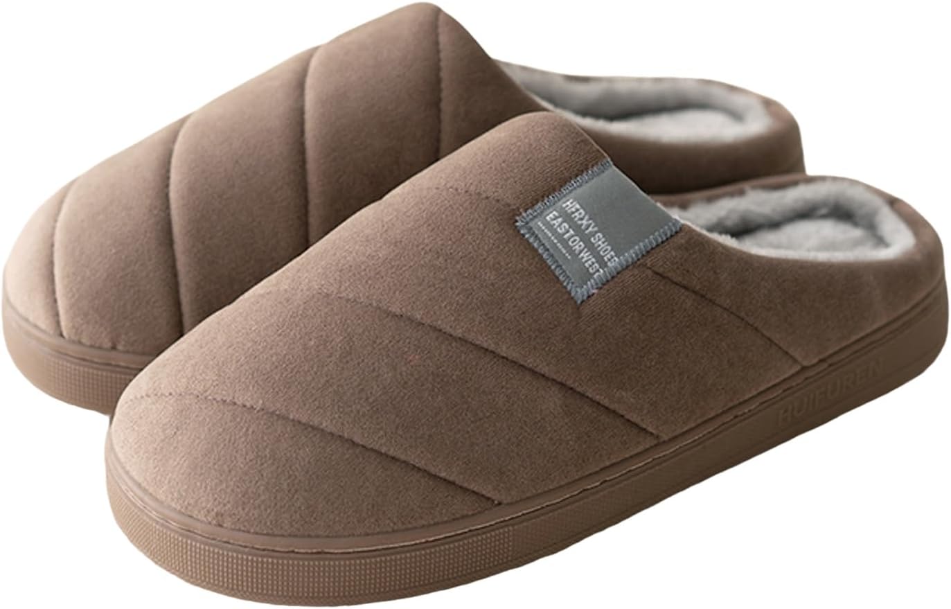 

Тапочки JYSwoshoe с ворсом для женщин и мужчин, удобные домашние тапочки с памятью формы, мягкие плюшевые, теплые тапочки для дома и улицы, Coffee 3