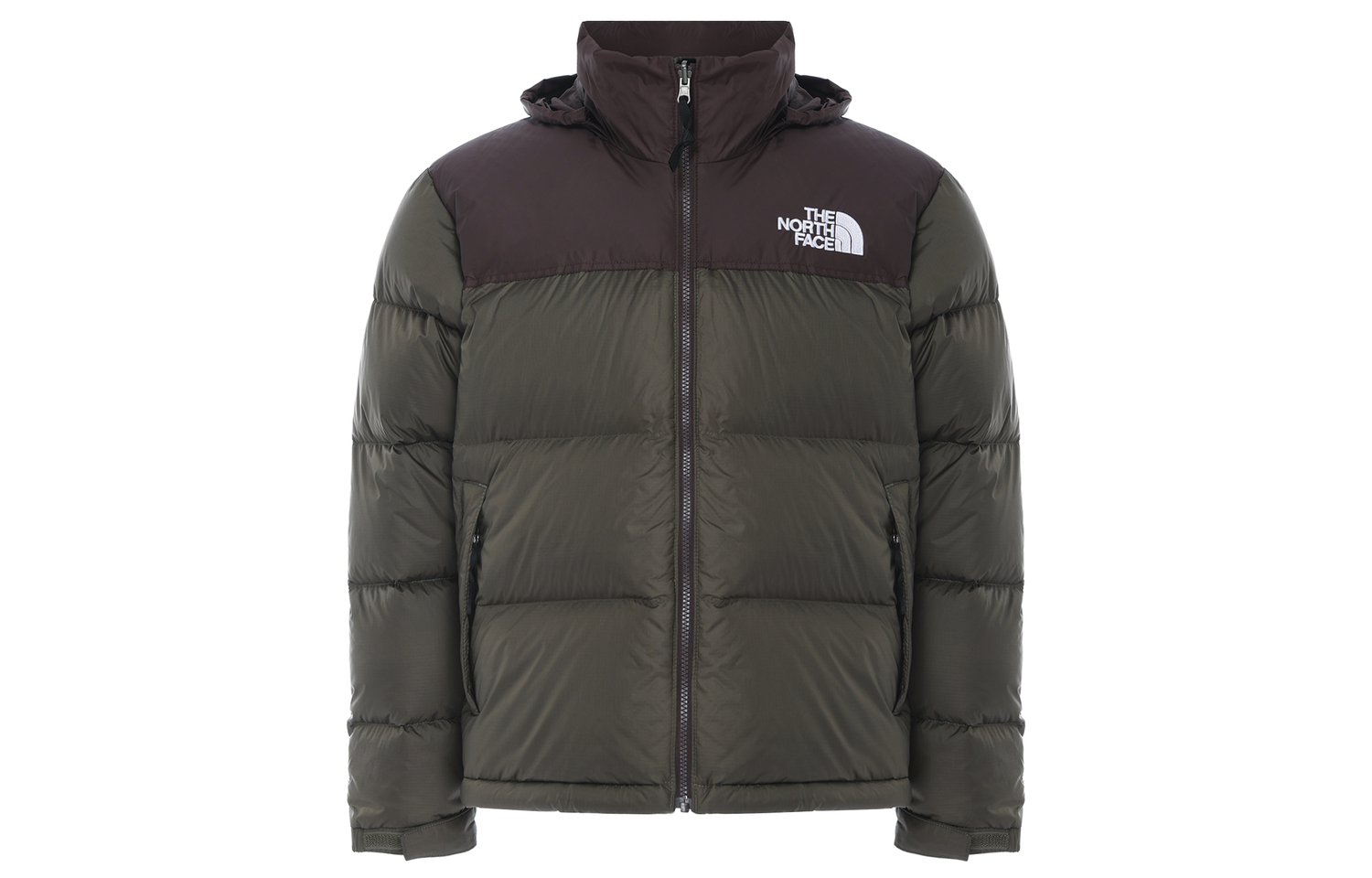 

THE NORTH FACE Куртка пуховая женская винтажная в стиле майярд коричнево-зеленая, Vintage Maillard Style Brown Green
