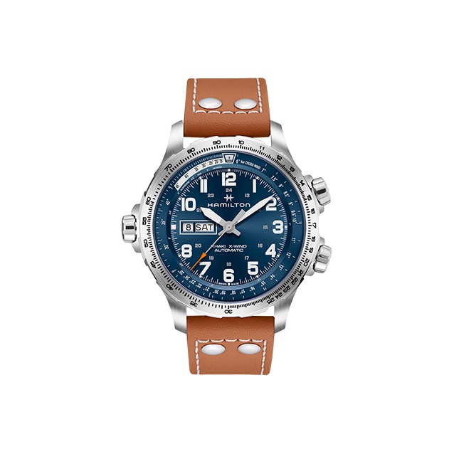 

Hamilton Часы Men's Watch, Blue Dial Brown Strap