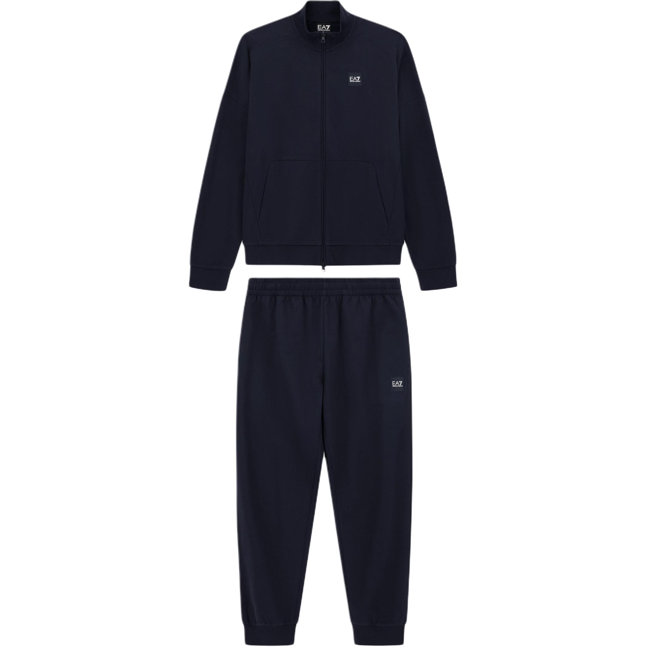 

Спортивный костюм с молнией Ea7 с логотипом EMPORIO ARMANI, синий