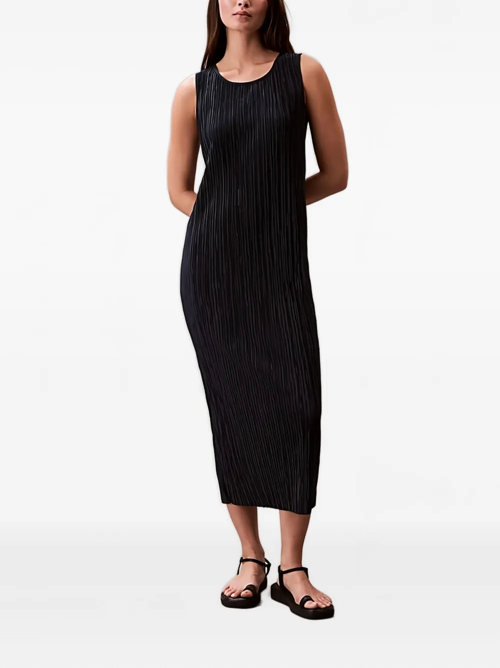 

Платье миди без рукавов Calvin Klein, синий