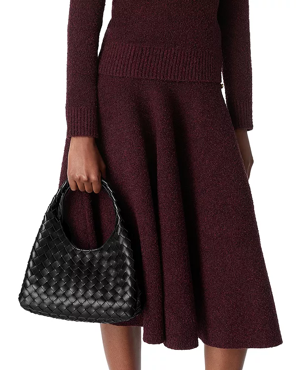 Маленькая сумка через плечо Campana из кожи интреччато Bottega Veneta, черный — фото 2