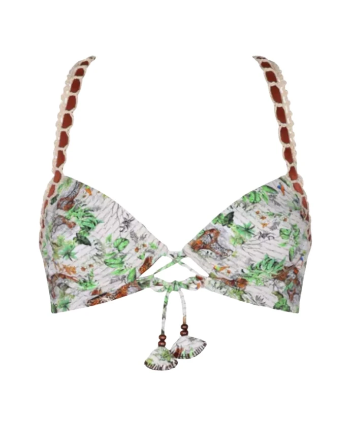 

Топ от бикини с тропическим тигром Del Maar, мультиколор