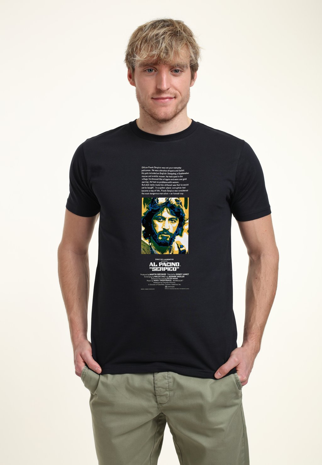 

Футболка с принтом SERPICO FRANK AN HONEST COP Henry Tiger, темно-синий