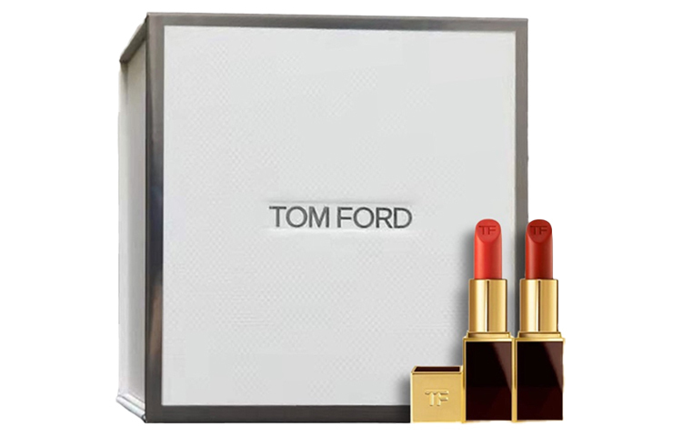 TOM FORD Черный тюбик TF Flame Enchanting набор для макияжа, легко растушевываемый велюровый матовый блеск, набор из 2 штук — фото 4