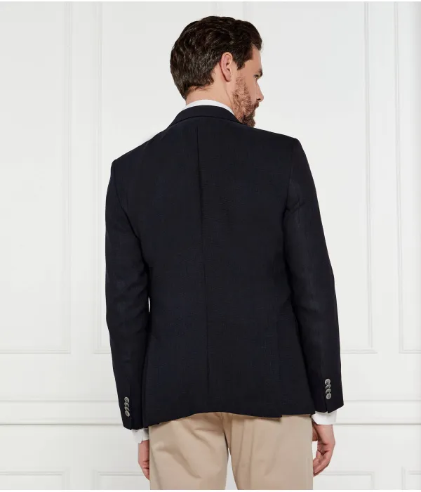 Куртка h-hutson-233 с нагрудным платком Slim fit Boss, синий — фото 3