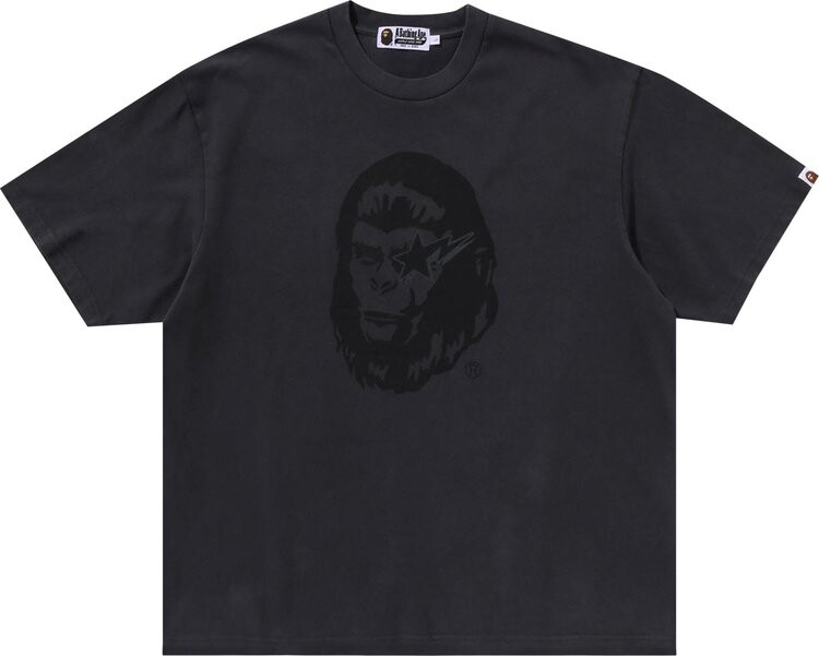 

Футболка BAPE Garment Dyed Relaxed Fit 'Black', черный