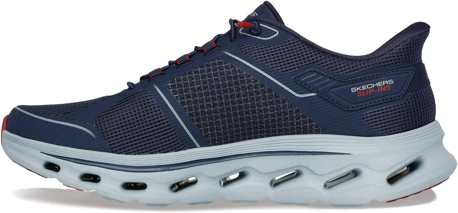 Мужские кроссовки Skechers Go Walk Glide Step 2.0 Zalor Hands Free, красный/темно-синий — фото 4