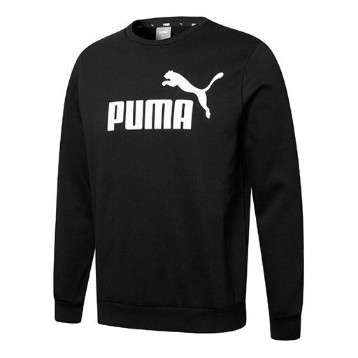 

Толстовка casual sports fleece lined round neck knit black Puma, черный
