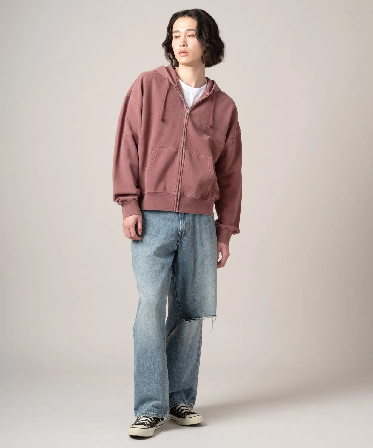 Толстовка Levi's Hayes Boxy Full-Zip, розовая — фото 4