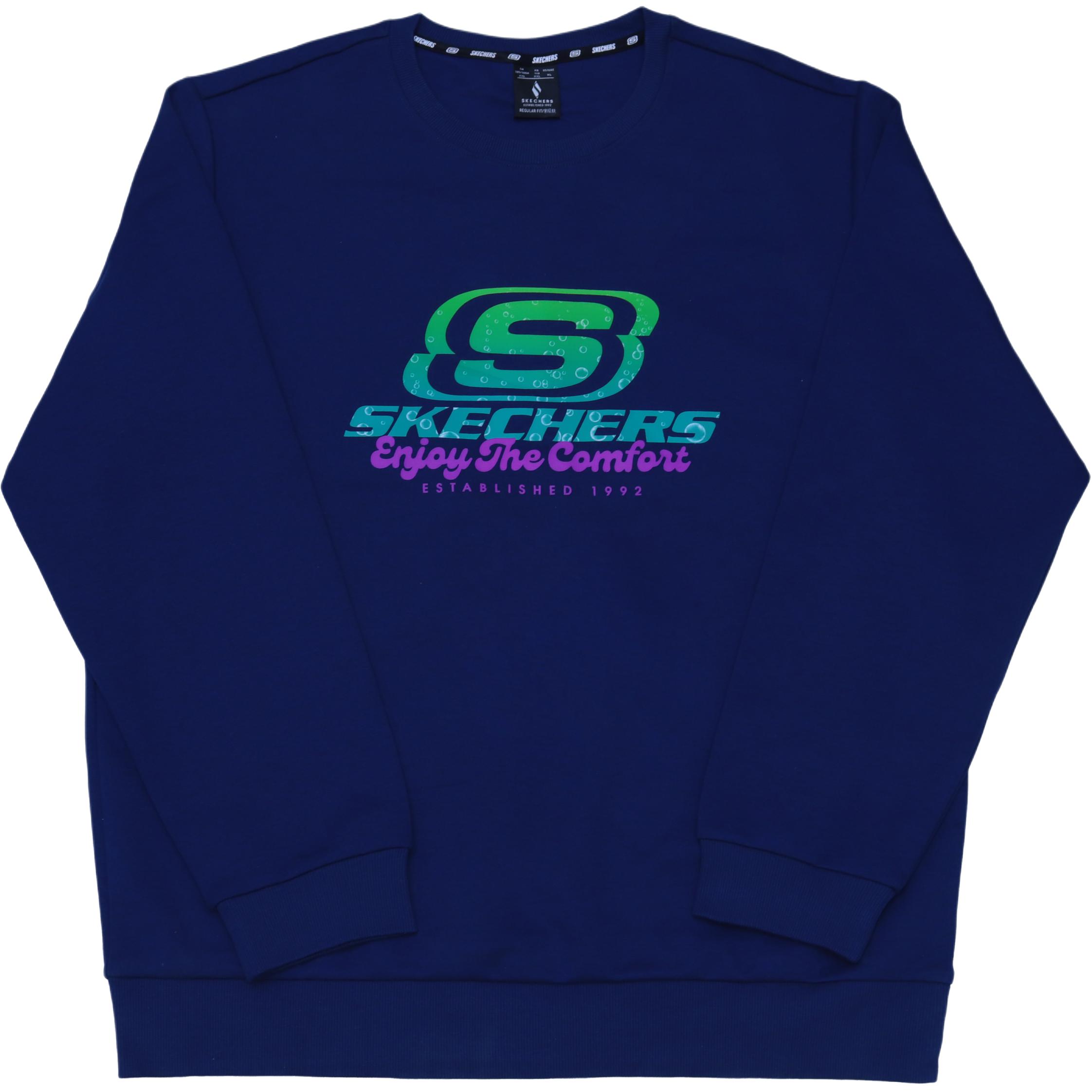 

Skechers Свитшот мужской Medieval Blue с круглым вырезом Moderate, Синий, Skechers Свитшот мужской Medieval Blue с круглым вырезом Moderate