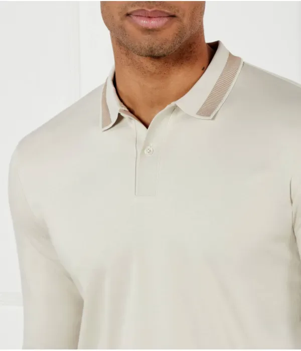 Поло H-Pleins 199 slim fit Boss, бежевый — фото 4