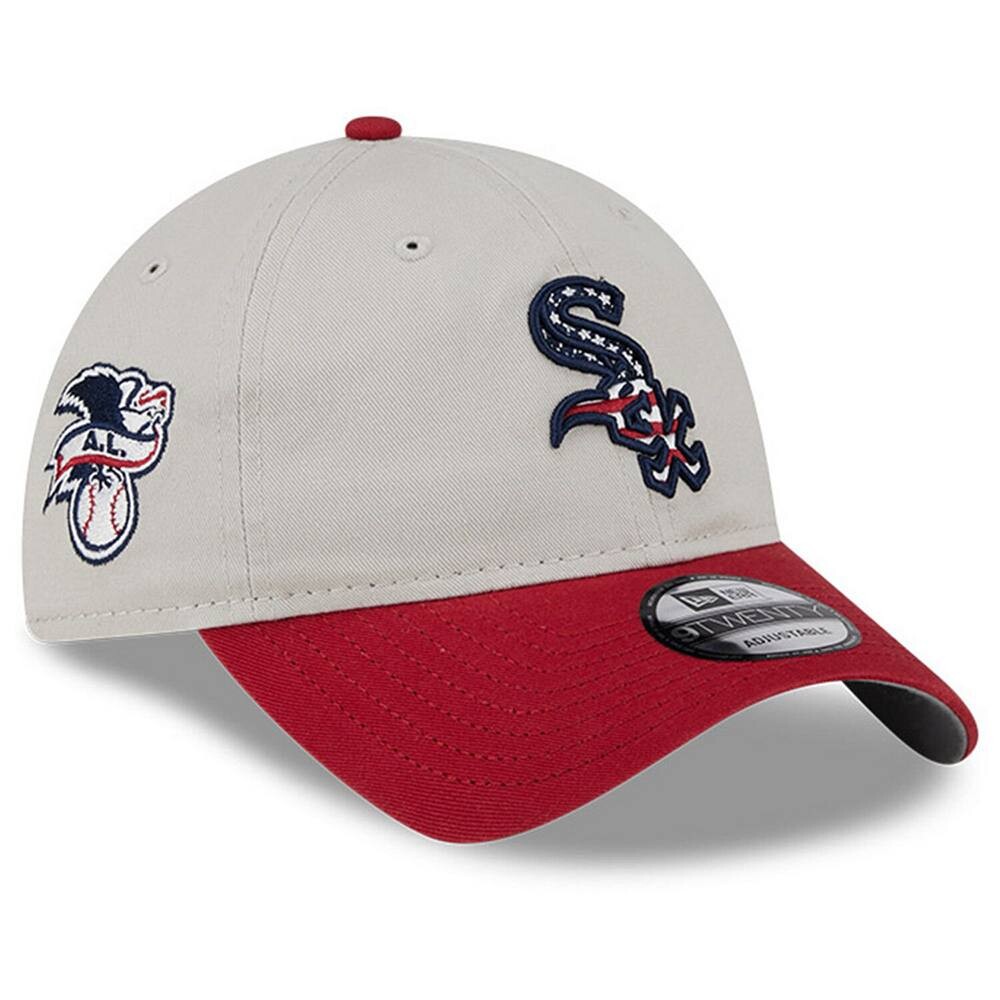 

Мужская регулируемая кепка New Era цвета хаки/красный Chicago White Sox 2024 Fourth июля 9TWENTY, цвет Sox Beig K