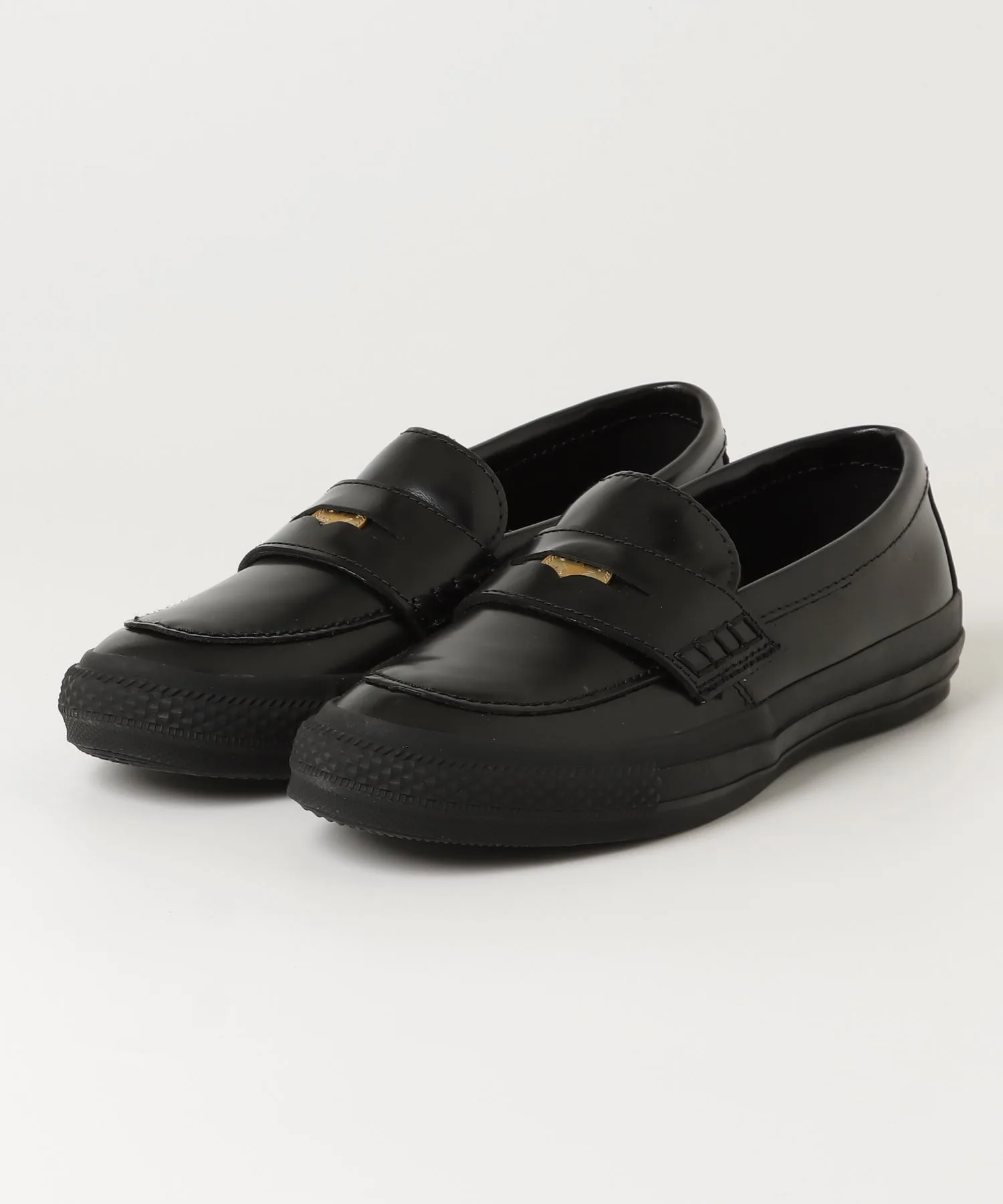 Унисекс лоферы из кожи с монетой ALL STAR COINLOAFER CONVERSE чёрные