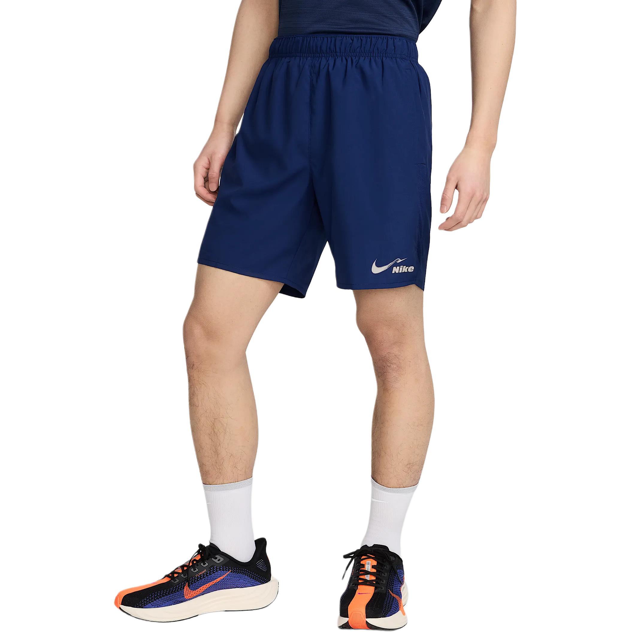 

Nike Спортивные шорты ChallengerDri FIT 7' без подкладки, унисекс, цвет синий/серый в стиле преппи