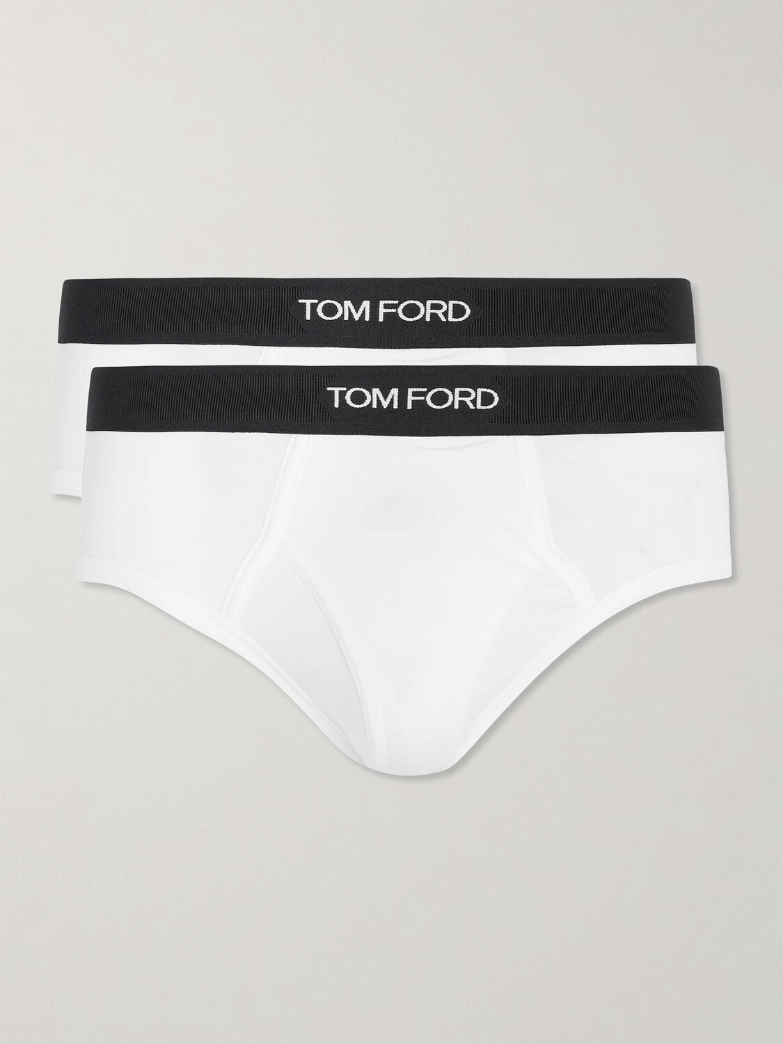 

Два комплекта трусов из эластичного хлопка и модала TOM FORD, белый