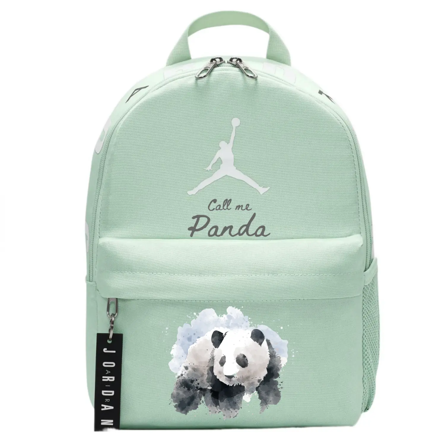 

Jordan Полиэстеровый рюкзак унисекс зеленый, Panda