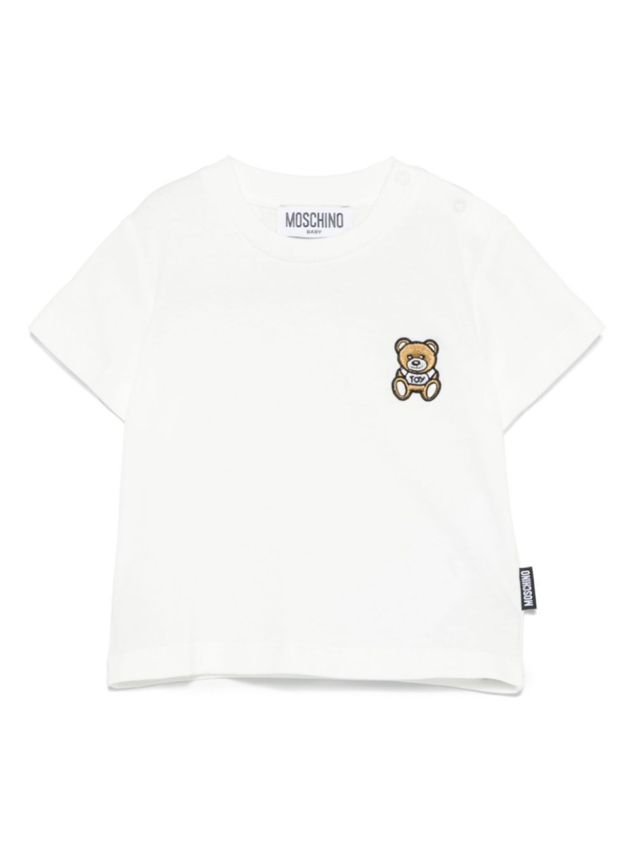 

Moschino Kids футболка с узором Teddy Bear, белый