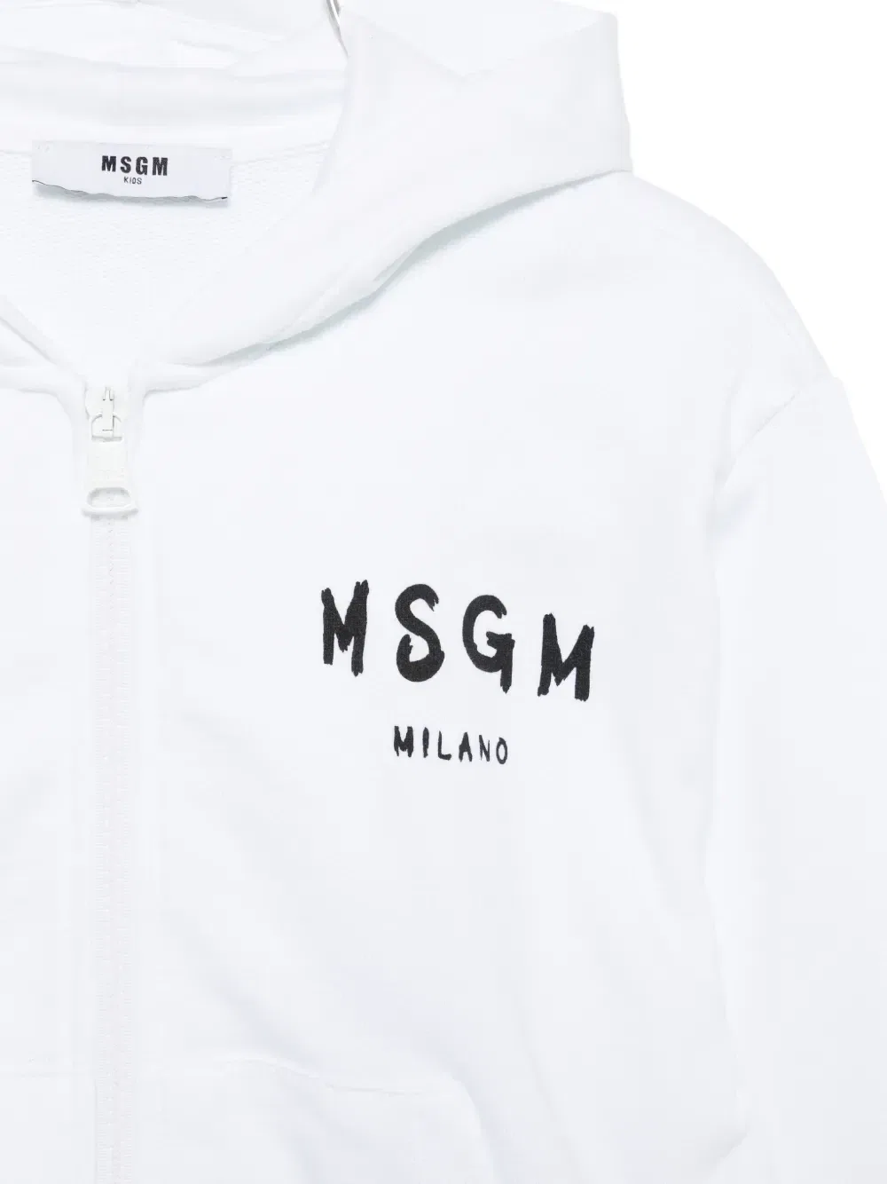 Худи на молнии Msgm Kids, белый — фото 3