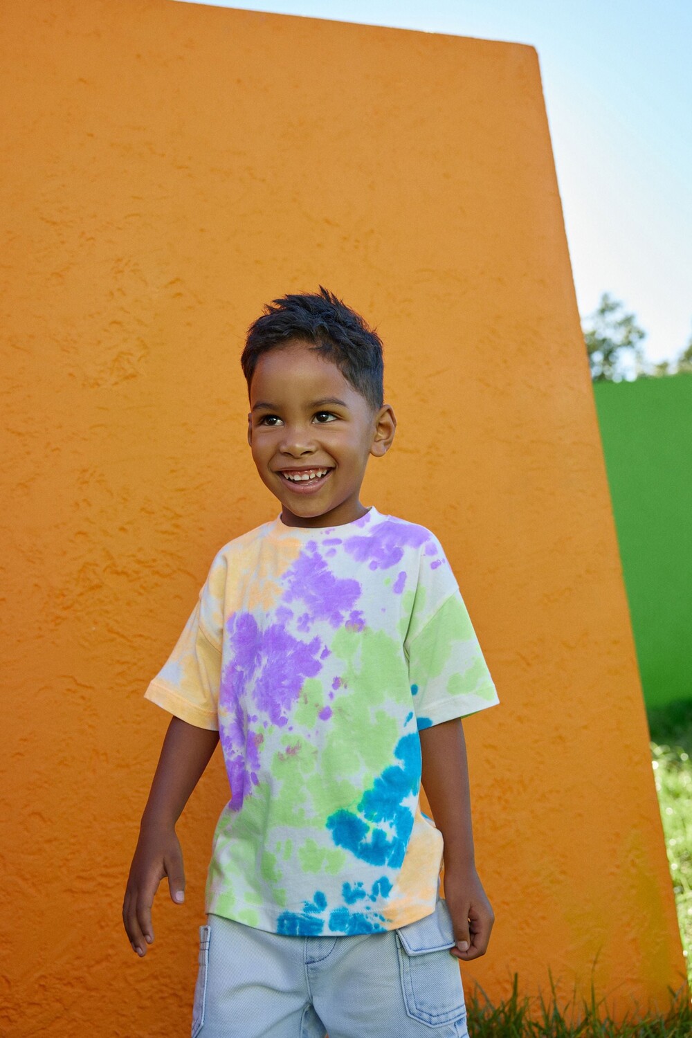 

Окрашенная рубашка с короткими рукавами (от 3 месяцев до 7 лет) Next, мультиколор