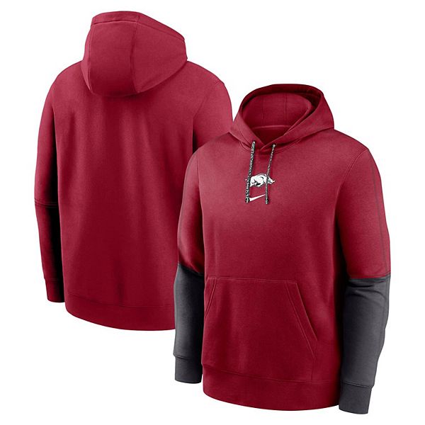 Толстовка с капюшоном мужская cardinal arkansas razorbacks 2024 sideline club fleece Nike — фото 2