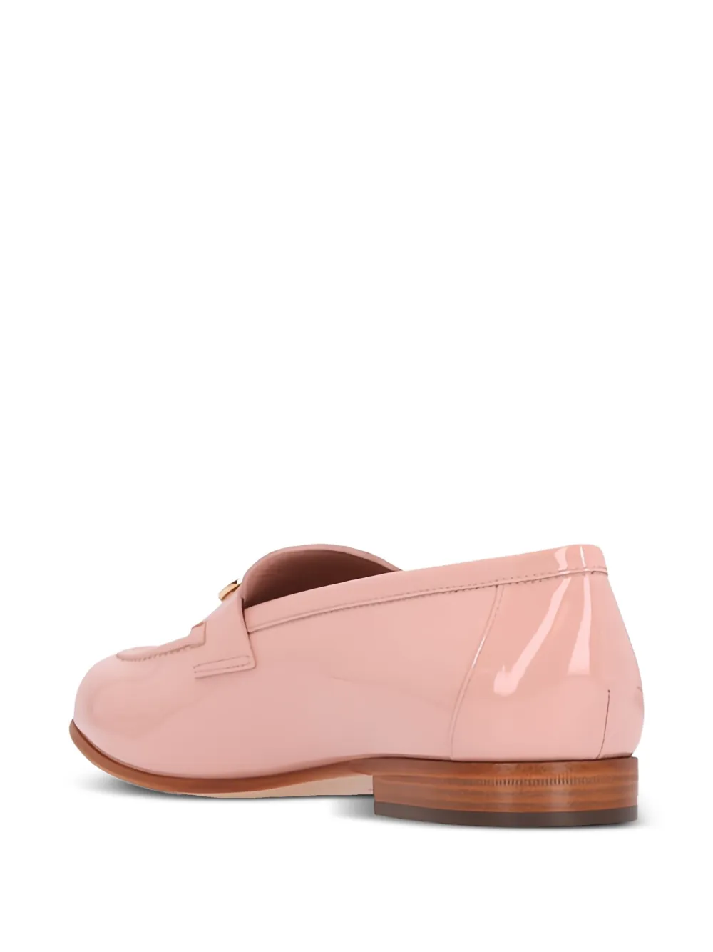 Лакированные лоферы с декором Gancini Ferragamo, розовый — фото 3