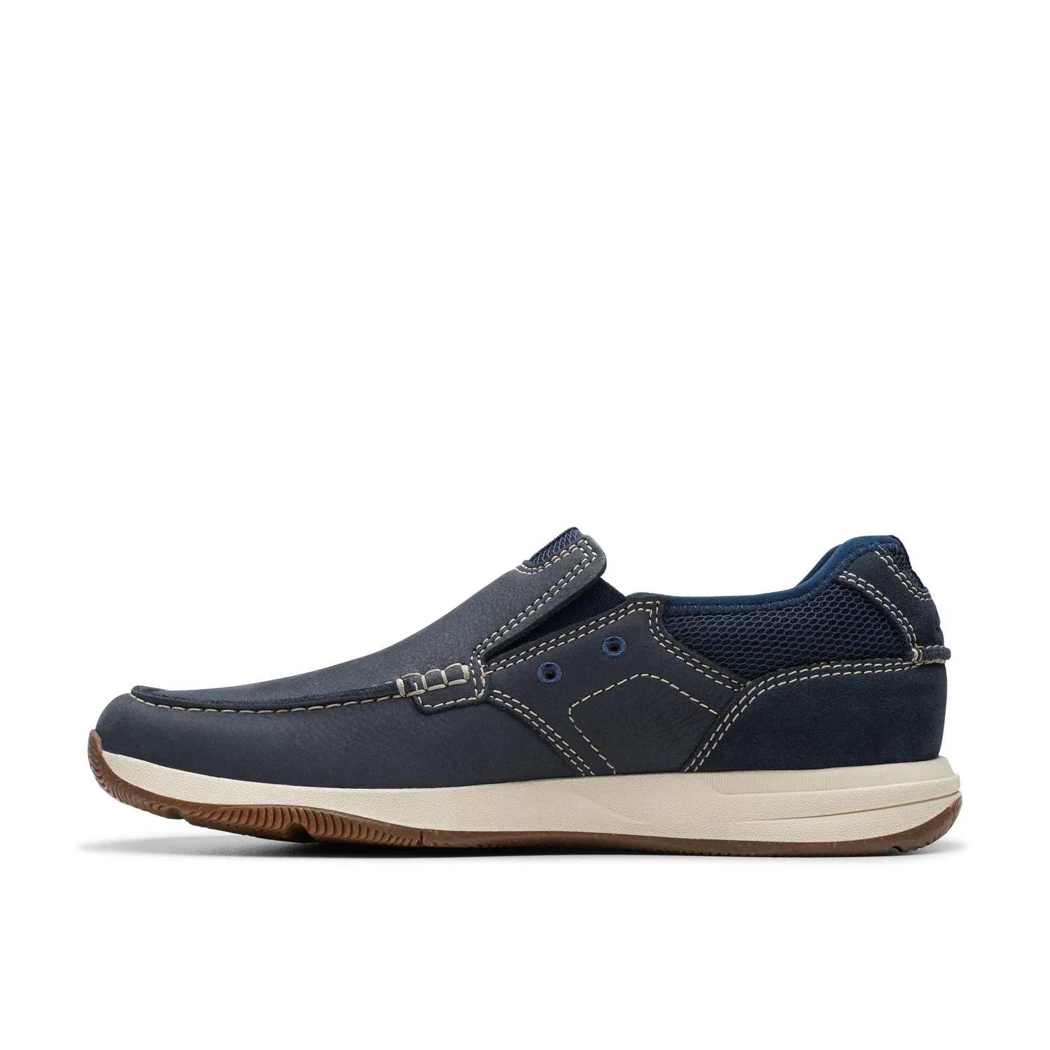 Мужские лоферы Clarks Sailview Step Navy Nubuck, синий — фото 2