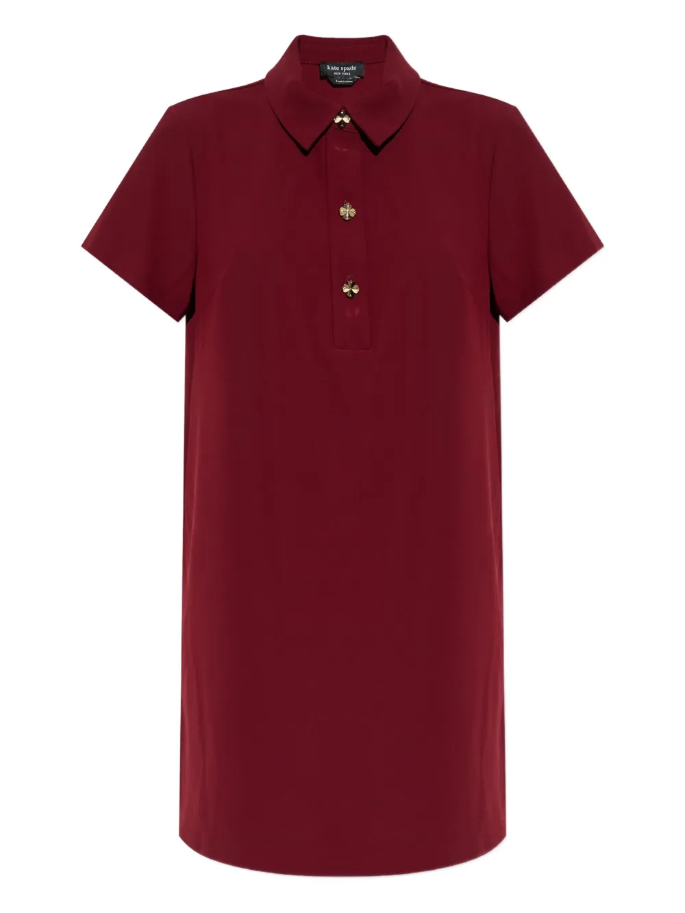 

Мини-платье с воротником и пуговицами Kate Spade, красный