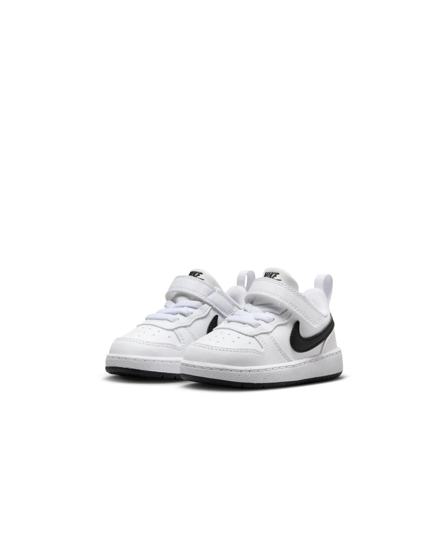 Детские кроссовки с липучкой Nike Court Borough Low Re-Craft TD бело-черные