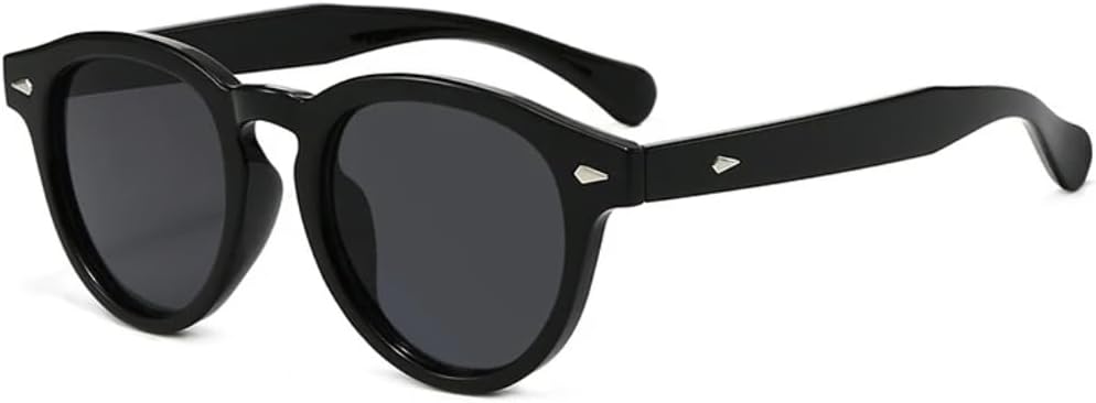 

Солнцезащитные очки с защитой UV400 | Овальные заклепки, панк, прозрачные, конфетного цвета | для женщин и мужчин, для занятий спортом на открытом воздухе и вождения DSVIGF, Black Grey