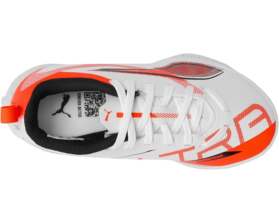 Кроссовки PUMA Kids Ultra 5 Play Turf Training (Little Kid/Big Kid), PUMA White/PUMA Black/Glowing Red — фото 2