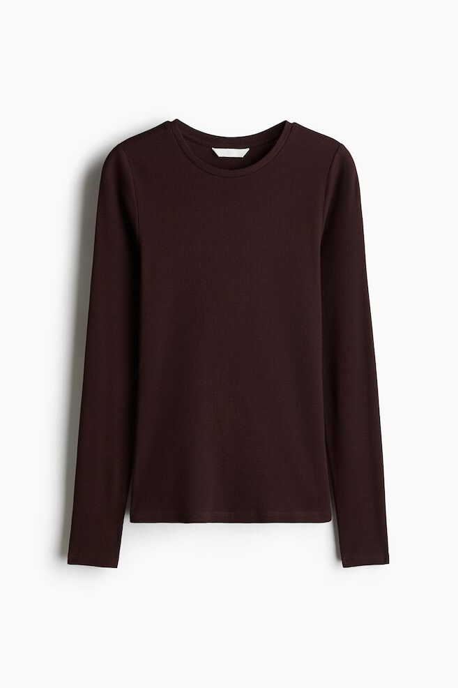 

Рубашка из хлопка в рубчик H&M, красный